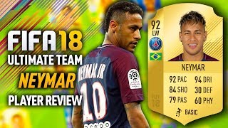 FIFA 18 NEYMAR (92) PLAYER REVIEW! FIFA 18 ULTIMATE TEAM!