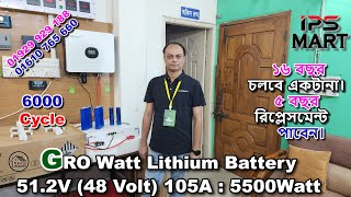 Growatt 5000 Watt Setup With Lithium Battery 48v