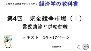 【経済学の教科書】第4回「需要曲線と供給曲線：完全競争市場（１）」