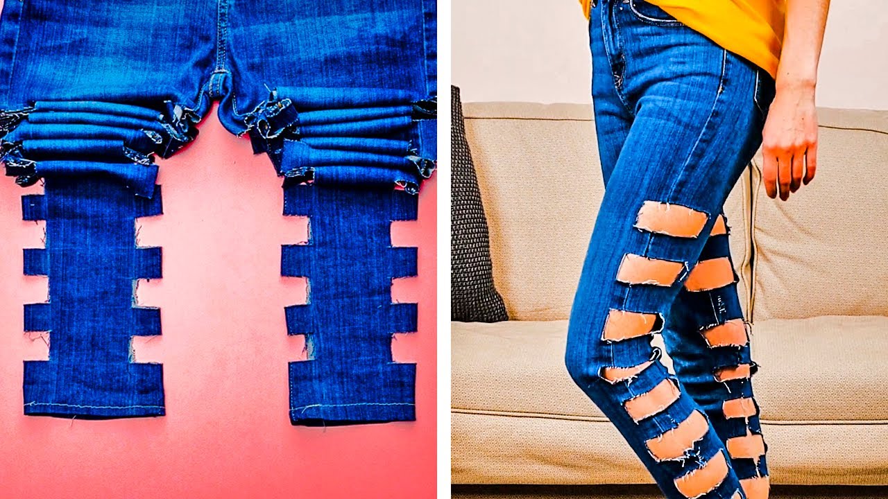 38 CRAZY JEANS HACKS YOU MUST KNOW - YouTube