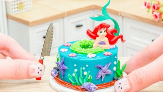 Beautiful Miniature Colorful Cake 🌈 Fresh Miniature Ocean Little Mermaid Cake