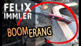 How to carve a Boomerang from a bended branch  - Victorinox Swiss Army Knife Project