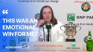 Iga Swiatek reflects on her fourth French Open title, discussing her journey and
