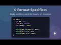 C Format Specifiers: Master printf() & scanf() for Beginners