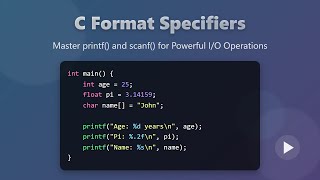 C Format Specifiers: Master printf() & scanf() for Beginners