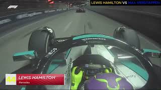 Lewis overtake on Max. Vegas 2024