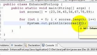 Java Tutorial - Enhanced For Loop