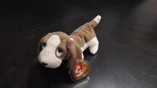 TY BEANIE BABY 1997 TRACKER THE BASSET HOUND DOG PLUSH REVIEW