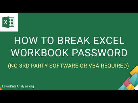 How to break Excel Workbook Password Protection without software | MS Excel Tutorial