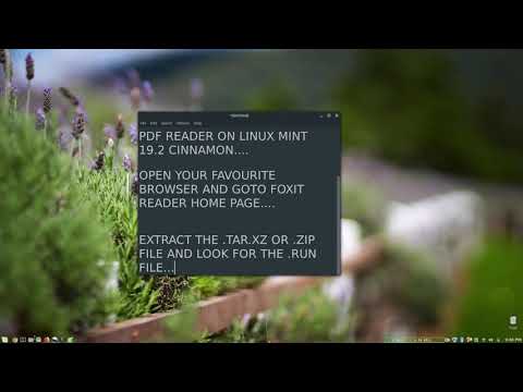 Installing Foxit PDF Reader on Linux Mint 19.2 Cinnamon