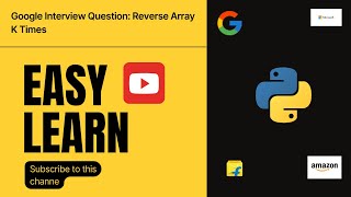 Reverse Array K Times in Python | Python Coding Interview Question Explained #python #coding #shorts
