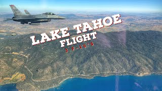 Flight Around Lake Tahoe - 3 F-16 Fighter Jets