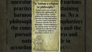 Is Taoism a religion or philosophy?