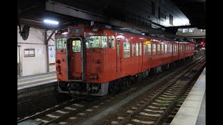 JR四国 キハ47(四トク)首都圏色←徳キハ47 1086＋キハ47 114 原型エンジン　佐古→徳島(夜ですので音や雰囲気だけでも）367D　※2023年5月撮影