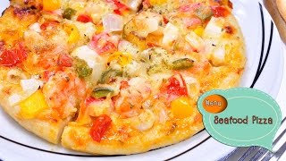 พิชซ่าหน้าซีฟู้ด Seafood Pizza - 1 Minute Cooking