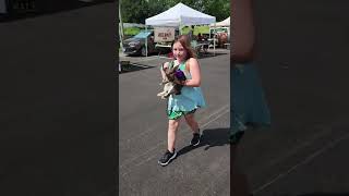 Village Pointe farmers market 2022, Omaha Nebraska.  Orsi Nursery rabbit mascot.