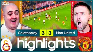 RIVAL FANS REACT TO GALATASARAY 3-3 MAN UNITED HIGHLIGHTS