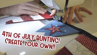 Stars and Stripes Bunting QUICK LOOK at making the bunting!