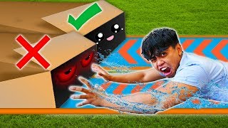 DONT Water Slide Through The WRONG Mystery Box!