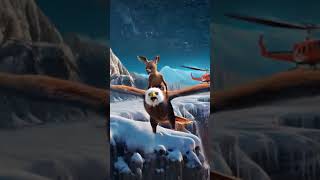 Baby Kangaroo Was Skiing Fast… Then THIS Happened! 😱🦅❄️ #AnimalRescue  #CuteAnimals #animation