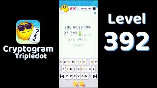 Cryptogram Tripledot Level 392 Answer | SolutionGuruji
