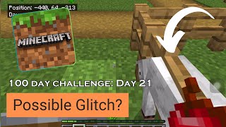 Day 21 - Found a possible Glitch (Minecraft Family Survival Easy)