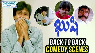 Kushi Telugu Movie | Back to Back Comedy Scenes | Pawan Kalyan | Bhoomika Chawla | Shemaroo Telugu