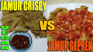 VEGAN | RESEP MUDAH BIKIN JAMUR GORENG CRISPY DAN JAMUR GEPREK