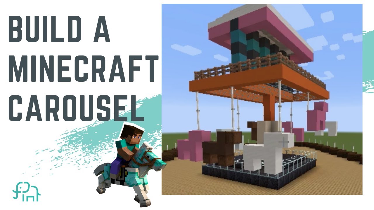 Build A Simple Minecraft Carousel Beginner Minecraft Building