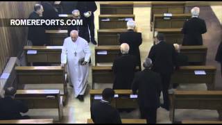 Pope Francis begins spiritual retreat in Ariccia