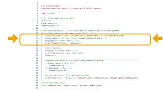 Python Code 5 Two Player Dice roll Guessing