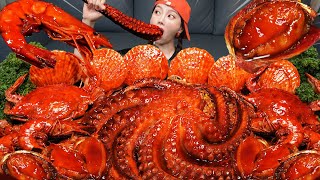 [Mukbang ASMR] Seafood FLEX 🐙 Giant Octopus Seafood Boil Crab Abalone Scallops R