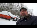 Winter Camping During a Storm  A Wintry Mix of Strong Wind Rain and Snow  Family Outdoor Adventure