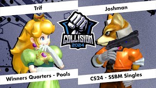 Collision 2024 - Trif (Peach) VS Joshman (Fox) - Melee Singles Pools - Winners Quarters