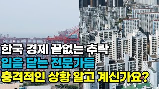 한국 경제 끝없는 추락... 입을 다무는 전문가들... 충격적인 상황을 알고 계신가요?