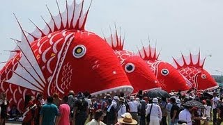 巨大なタイが練り歩く　愛知・南知多