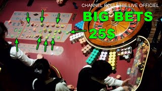 BIG BETS 25$ IN TABLE IN ROULETTE IN REAL CASINO EXCLUSIVE OF 03/02/2025