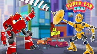 SuperCar Rikki Stops the Giant AI-Robo Machine creating a Nuisance in City!