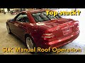 Mercedes SLK Manual Top / Roof Closing (1998-2004 R170)