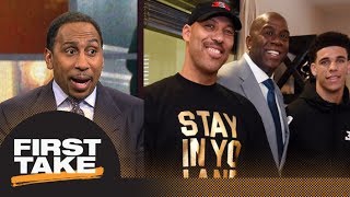 Stephen A. Smith rant about Magic Johnson and LaVar Ball's private meeting | First Take | ESPN