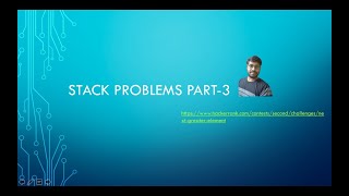 IMPLEMENTATION OF STACK PROBLEM PART 3