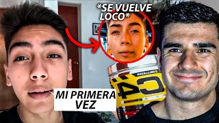 NIÑO DE 15 AÑOS PRUEBA PRE-ENTRENO POR PRIMERA VEZ💊 *se transforma*