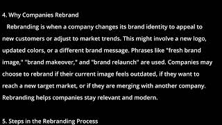 Brand Image and Rebranding: Basic Business English