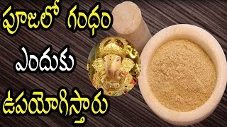 పూజలో గంధం ఎందుకు వాడతారో తెలుసా? | Why Should We Use Sandalwood In Hindu Rituals?