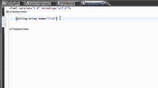 Android Development - 55 - Setting up a String array resource.mp4