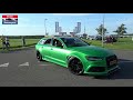 sportscars leaving a car show 700hp m140i rs4 turbo 660hp ttrs sierra cosworth m3 touring