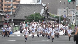 お汐井とり「東流」石堂橋を出発　2016/07/09