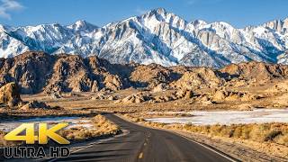Death Valley National Park to the Sierra Nevada Mountains - California Scenic Drive 4K