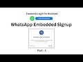 WhatsApp Embedded signup setup Tutorial | Facebook login for business | WhatsApp Business SaaS App