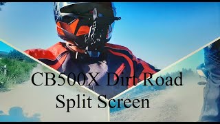 Series 1 Episode 39b CB500X Dirt Road Split Screen